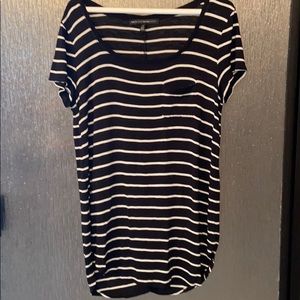 Black and white striped tee
